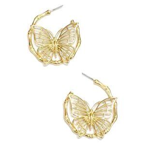 AZALEA BUTTERFLY HOOP EARRINGS